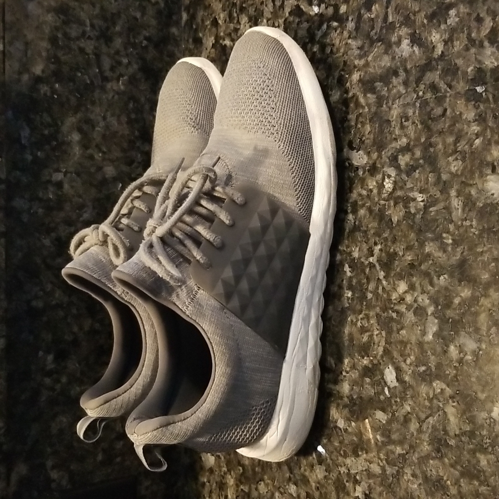 Mens Aldo Tennis shoes, grey and white. Gently worn. Smoke free home.